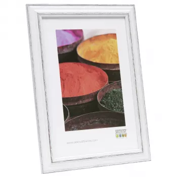 Moldura de madeira DEKNUDT S221H3 10x15 cm preta com passe-partout branco