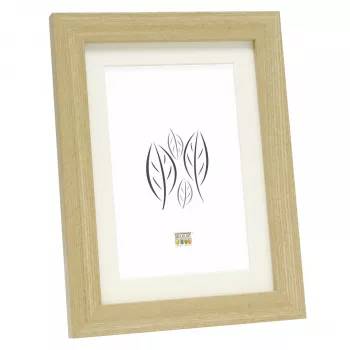 Moldura de madeira Deknudt S66KH1 P1 15x20 carvalho com passe-partout