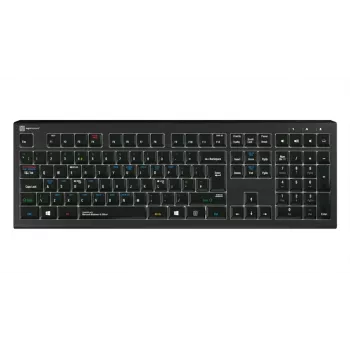 LogicKeyboard ASTRA 2 Teclado com fio USB para Windows - layout UK - preto - retroiluminado