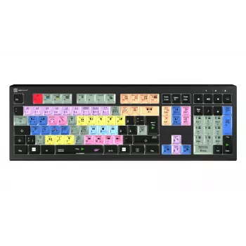 Logickeyboard LKB-EDIUS-A2PC-DE Teclado tamanho completo (100%) USB com interruptores tesoura QWERTZ preto