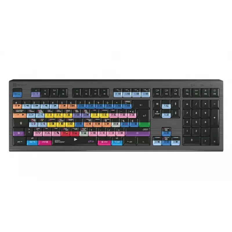 Logickeyboard Avid Media Composer Astra 2 Pro FR Mac Teclado de edição (AZERTY francês, retroiluminado, com fio)