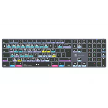 LogicKeyboard DaVinci Resolve 18 Titan FR (Mac) - layout francês AZERTY, retroiluminado, USB com fio