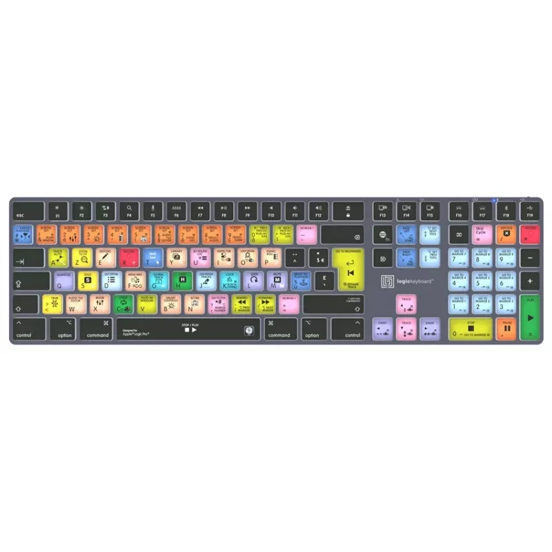 LogicKeyboard Apple Logic Pro X2 Titan FR (Mac) - Teclado francês AZERTY com fio retroiluminado