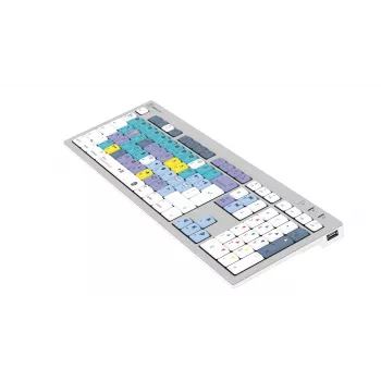 LogicKeyboard DaVinci Resolve Classic ALBA FR (Mac) - layout francês AZERTY, teclado USB com fio para Blackmagic DaVinci Resolve