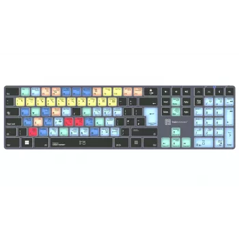 Teclado Logickeyboard Steinberg Cubase/Nuendo Titan UK PC com fio USB e retroiluminação