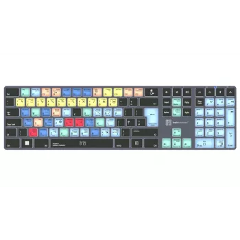 Teclado Logickeyboard Steinberg Cubase/Nuendo Titan UK PC com fio USB e retroiluminação