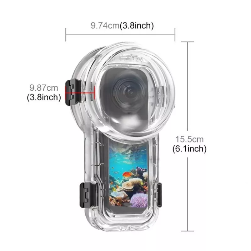 PULUZ Caixa Subaquática à prova de água até 60m para Insta360 X5 / X5 / PU760T