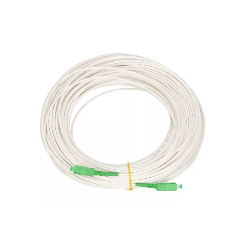 Extralink Cabo Patch SC/APC-SC/APC, LSOH, Monomodo, Simplex, G.657A2, 3mm, 30m, Branco