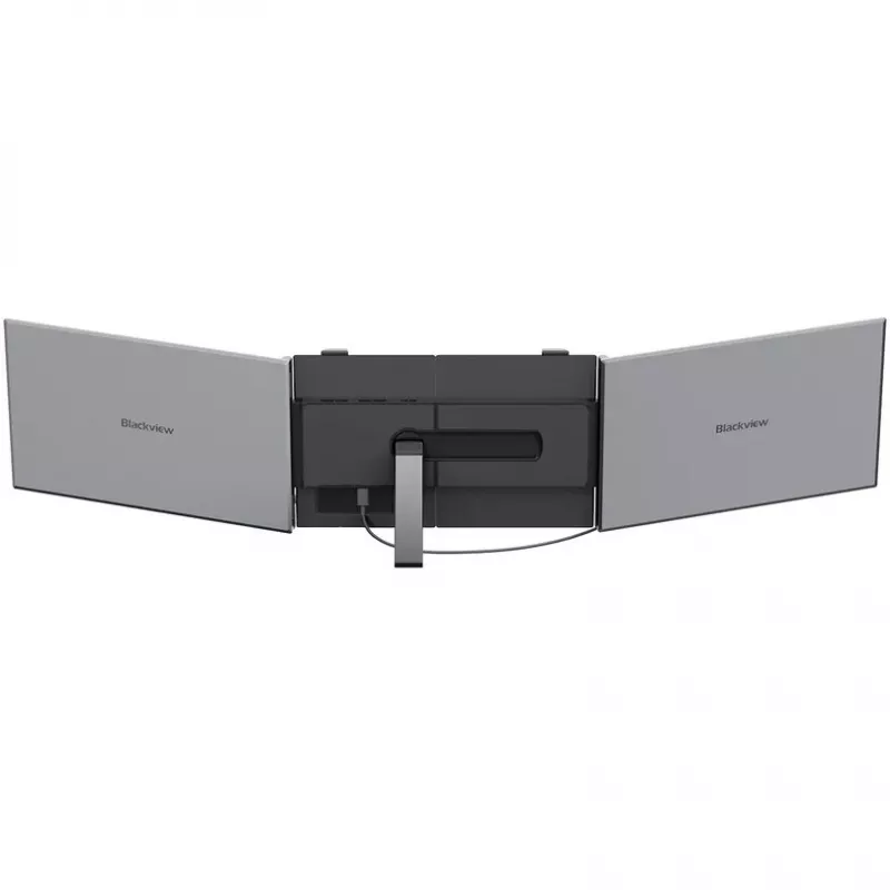 BLACKVIEW DCM8 Pro Monitor portátil IPS duplo de 15,3 polegadas, 2x Full HD, 60Hz, USB-C, Mini HDMI, altifalantes integrados, HDR10, dobrável