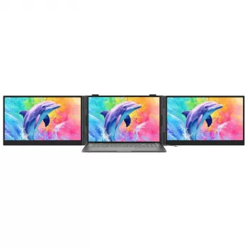 BLACKVIEW DCM8 Pro Monitor portátil IPS duplo de 15,3 polegadas, 2x Full HD, 60Hz, USB-C, Mini HDMI, altifalantes integrados, HDR10, dobrável