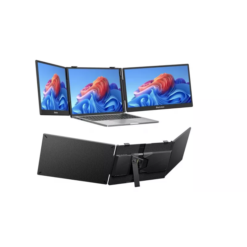 BLACKVIEW DCM5 Monitor portátil duplo de 14 polegadas - WUXGA IPS, dobrável, USB-C