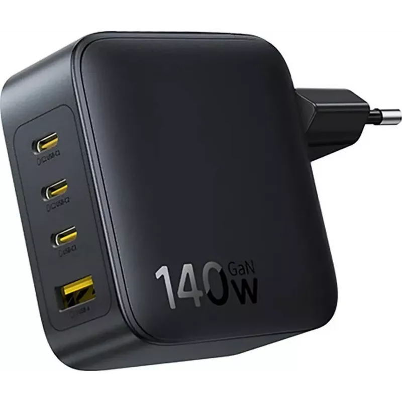 Baseus EnerFill FH11 Carregador Rápido GaN 140W 3xUSB-C + 1xUSB-A Preto