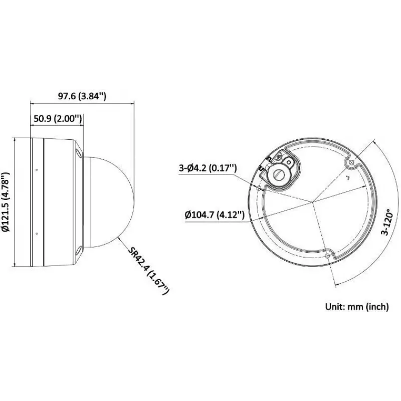 Hikvision DS-2CD1183G2-LIUF 2,8mm câmara IP dome 8MP
