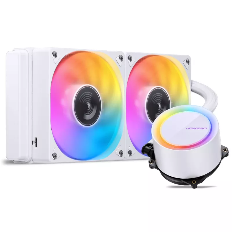 Jonsbo TG-240 Refrigeração Líquida CPU AiO, ARGB - 240mm, Branco