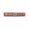 iCarer Case Couro Capa em pele verdadeira para iPhone 14 Plus castanho (compatível com MagSafe)