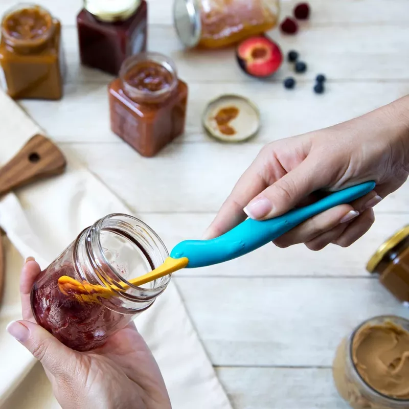 OTOTO Splatypus Espátula para Frigideira com Ranhuras e Espátula - Preto com Detalhes Laranja - Nylon e Silicone Apto para Contacto Alimentar