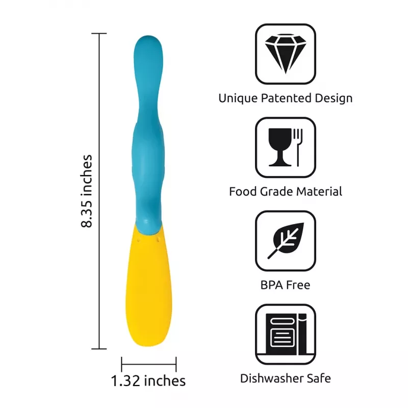 OTOTO Splatypus Espátula para Frigideira com Ranhuras e Espátula - Preto com Detalhes Laranja - Nylon e Silicone Apto para Contacto Alimentar