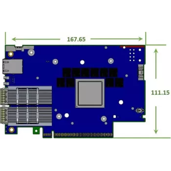 Nvidia BlueField-3 B3220L E-Series FHHL SuperNIC Unidade de Processamento de Dados