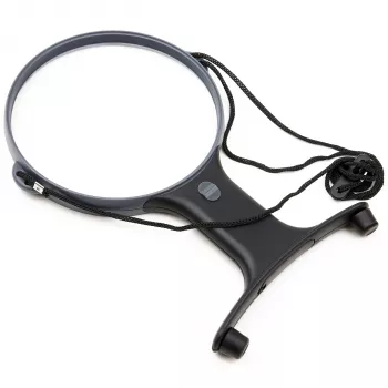 Carson HF-66 MagniFree Candeeiro de lupa LED com braço flexível, ampliação 2x/5x, lente 13 cm, iluminação LED, Preto