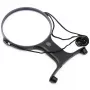 Carson HF-66 MagniFree candeeiro com lupa LED com pescoço de cisne flexível, ampliação 2x/5x, lente de 13 cm, iluminação LED, preto