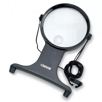 Carson HF-25 MagniFree candeeiro com lupa LED 2x/5x 11cm preto