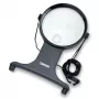 Carson HF-25 MagniFree candeeiro com lupa LED 2x/5x 11cm preto