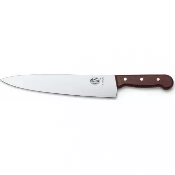 Faca de cozinha Victorinox Wood 22 cm, lâmina de aço inoxidável, cabo de madeira, castanho (5.2000.22G)