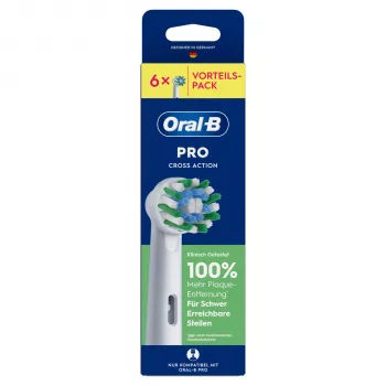 Cabeças de escova de substituição Braun Oral-B Pro Cross Action pack de 6