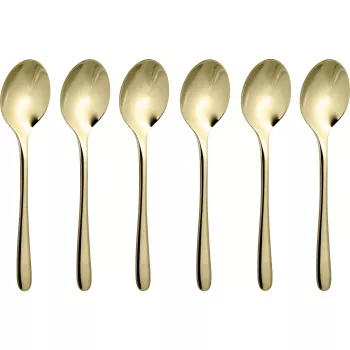 Sambonet Taste PVD Conjunto de 6 Colheres de Café Dourado
