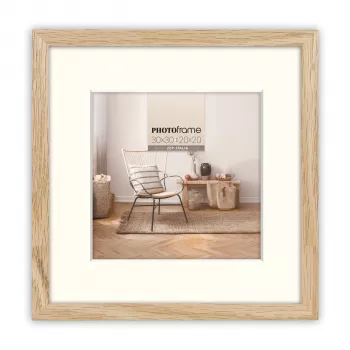 ZEP Malmo Porta-retratos de Madeira Natural 20x20/30x30 cm com Passpartout V4530N