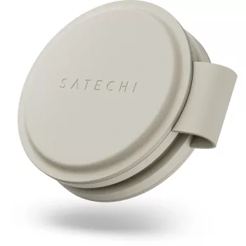 Carregador sem fios Satechi OntheGo 2-em-1 com Qi2, 15W, Areia