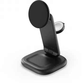 Satechi 3-in-1 Qi2 25W suporte de carregamento dobrável - Space Black