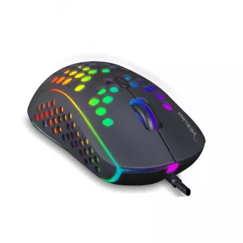 INCA IMG-346 rato gaming ótico com fios ambidestro 6400 DPI RGB 7 botões preto