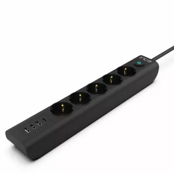 Cian Technology GmbH INCA régua de tomadas IPW-44TU 5 tomadas 3xUSB-A+1xUSB-C 1.5m