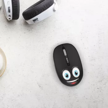 INCA rato sem fios 1200 DPI / 3 botões / 2,4 GHz USB-A WEENY Emoji preto (IWM-245RS)