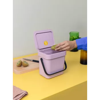 Contentor de resíduos Brabantia Sort & Go rosa lilás 3 L