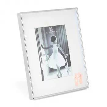 Zilverstad Ballerina Porta-Retratos de Metal 10x15 com Passe-Partout, Prateado