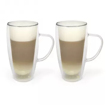 Bredemeijer Duos Copo de Latte Macchiato de Parede Dupla 400ml - Conjunto de 2