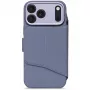 Capa com carteira amovível em silicone texturado Decoded para iPhone 17 Pro Max com MagSafe - Forever Blue