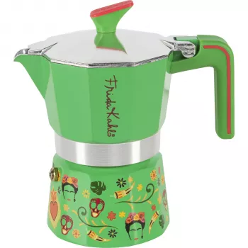 Cafeteira italiana Pedrini 3TZ Frida Kahlo, verde (02CF157)