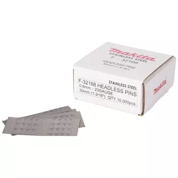 Pregos de aço inoxidável Makita F-32168 0,6 x 30 mm 10000 unid. 23 Gauge sem cabeça