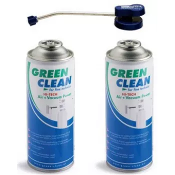 Limpa-poeira de ar comprimido Green Clean GS-2051 para limpeza de equipamentos - locais de difícil acesso - 400 ml - azul, verde, branco - 135 mm - 200 mm
