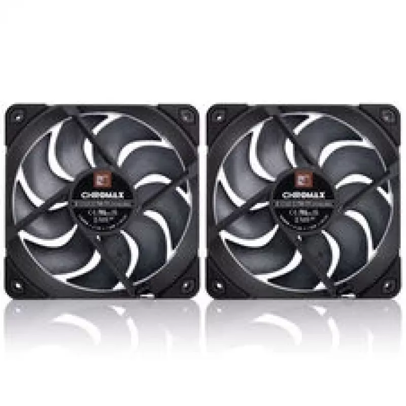Ventoinha de caixa Noctua NF-A12x25 G2 PWM Sx2-PP chromax.black 120 mm (pack de 2, preto)