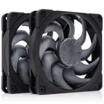 Ventoinha de caixa Noctua NF-A12x25 G2 PWM Sx2-PP chromax.black 120 mm (pack de 2, preto)