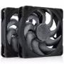 Ventoinha de caixa Noctua NF-A12x25 G2 PWM Sx2-PP chromax.black 120 mm (pack de 2, preto)