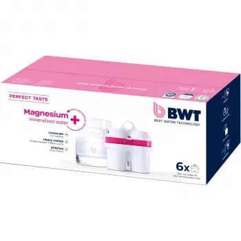 Cartucho filtrante de água mineralizada com magnésio BWT 125681749, pack de 6