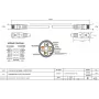 Cabo de rede patch Vision CAT6a STP 1m Preto - Ficha moldada RJ45 com alívio de tensão