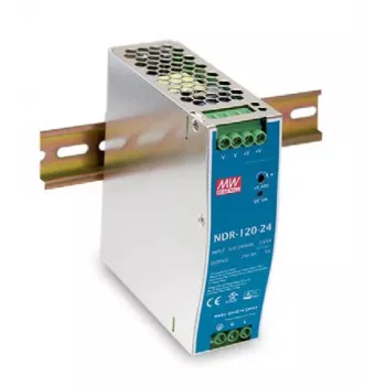 Fonte de alimentação para calha DIN Mean Well NDR-120-24 120W 24V 5A