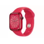 Apple Watch Series 8 (GPS) - (PRODUCT)RED - 41 mm - Alumínio Vermelho - Smartwatch com pulseira desportiva - Fluorelastómero - Vermelho - Tamanho de pulseira normal - 32 GB - Wi-Fi, Bluetooth - 32 g (MNP73FD/A)
