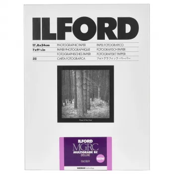 Papel Preto e Branco de Contraste Variável Brilhante ILFORD MG RC Deluxe 18x24 cm, 25 Folhas